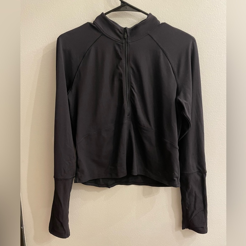 Lululemon kicking asphalt half zip black jacket size 8